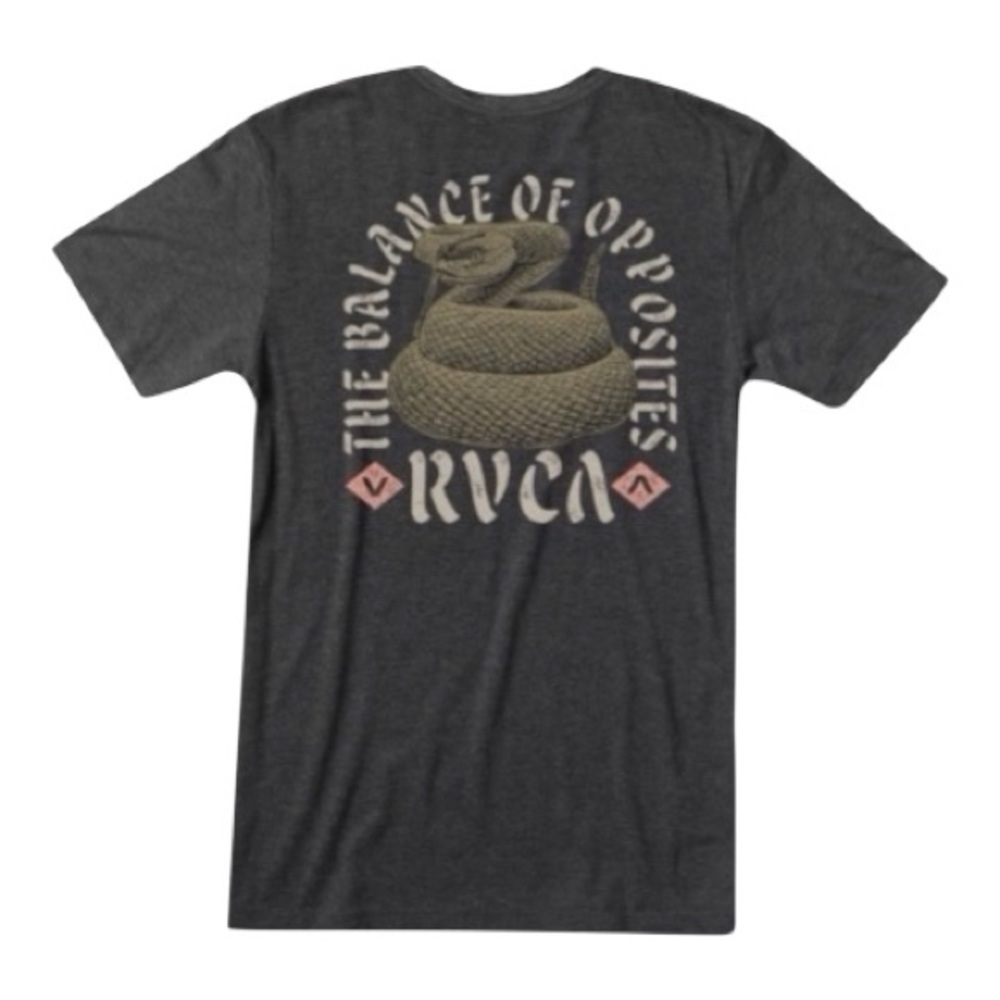 RVCA Tee Medium Black Vintage Wash Slim Fit Minimalist Cotton BNWT